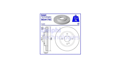 Disc frana DELPHI BG4170C, Fata