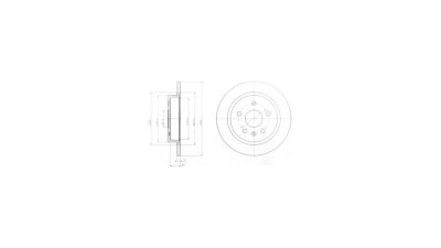 Disc frana Delphi BG4188, parte montare : Punte Spate