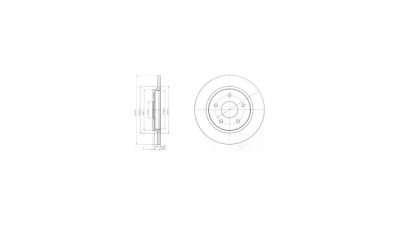 Disc frana Delphi BG4247, parte montare : Punte Spate