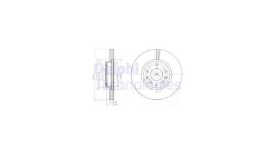 Disc frana DELPHI BG4255C, Fata