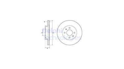 Disc frana DELPHI BG4744C, Fata
