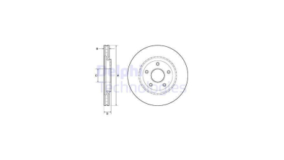 Disc frana DELPHI BG4759C, Fata
