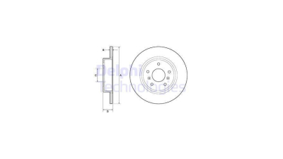 Disc frana DELPHI BG4807C, Spate