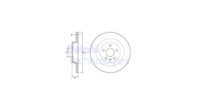 Disc frana Volvo S90 2, 03.2016-, V90 2, 03.2016-, Xc60 2, 03.2017-, DELPHI