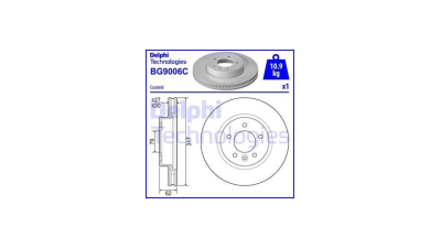 Disc frana DELPHI BG9006C, Fata