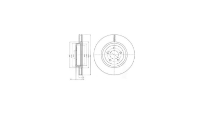Disc frana Delphi BG9050, parte montare : Punte Fata