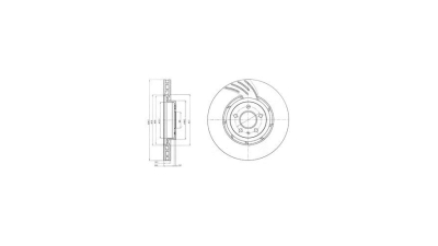 Disc frana Delphi BG9052, parte montare : Punte Fata