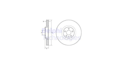 Disc frana Volvo S90 2, 03.2016-, V90 2, 03.2016-, Xc60 2, 03.2017-, Xc90 2, 09.2014-, DELPHI