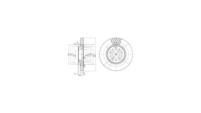 Disc frana Delphi BG9514, parte montare : Punte Fata