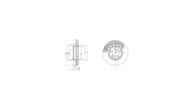 Disc frana Delphi BG9773, parte montare : Punte Fata, Stanga