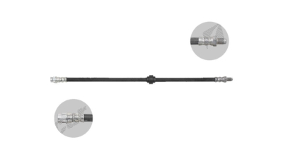 Furtun frana EU BH0039, Dreapta = Stanga, Fata