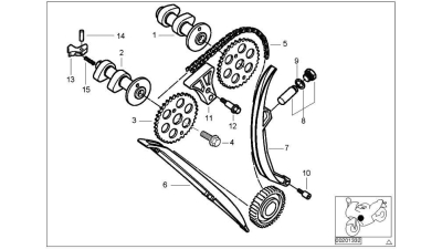 Clips distributie 5X23.8  Bmw 11312343096