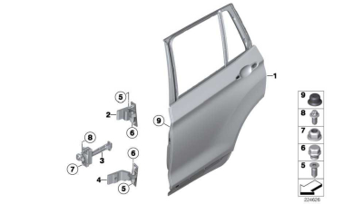 Usa Stanga Spate Bmw X3 F25 ; 41527238695