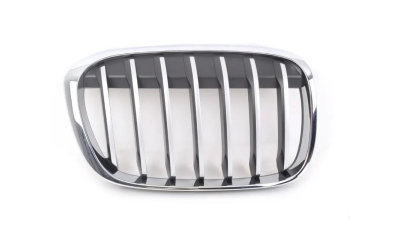 Grila radiator, masca fata Bmw X1 (F48), 06.2015-, parte montare partea dreapta, silver, cu rama cromata, originala 51117383366