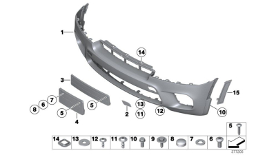 Bara Fata Bmw X5 E70  M-Pack , Model M ; cu gauri senzori parcare; originala  51118047322