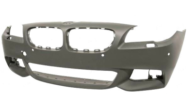 Bara fata Bmw Seria 5 (F10/F11) 12.2009- pachet M, Grunduita, cu gauri pentru spalator faruri, cu gauri senzori parcare, 51118048668 , originala