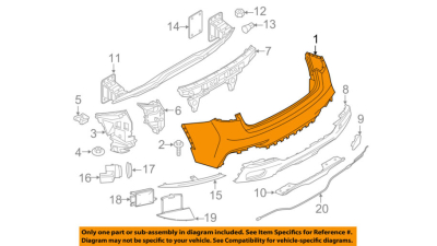 Bara Spate Bmw X6 F16 ; M-Pack , Model M ; grunduita , originala ; 51128065888