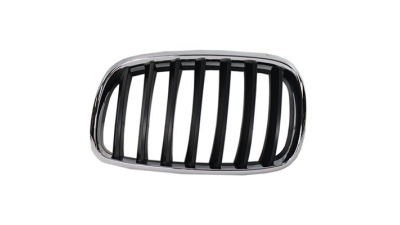 Grila radiator Bmw X5 (E70), 10.2006-04.2010, X6 (E71), 01.08-12.13, stanga, crom/negru, 51137157687, original