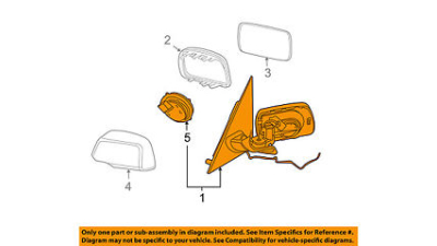 Corp Oglinda exterioara Stanga Bmw X5 E53 ; fara geam si carcasa; originala 51167039917