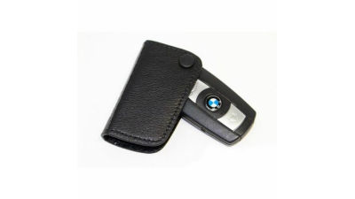 Husa Protectie Cheie Originala Bmw - Piele Neagra  Bmw 1er E81 E82 E87 E88 3er E90 E91 E92 E93 5er E60 E61 X1 E84 X3 E83 X5 E70 X6 E71 E72, 51210414778