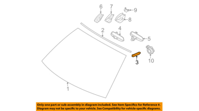 Tampon Ornament de montare parbriz Bmw 1er 2er 3er 4er 5er 6er 7er Z4 MINI ,  51317288462