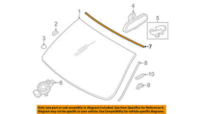 Ornament Parbriz superior Bmw X6 F16 F86 , 51317345496
