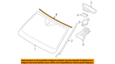 Ornament Parbriz superior Bmw X1 F484;  51317350589