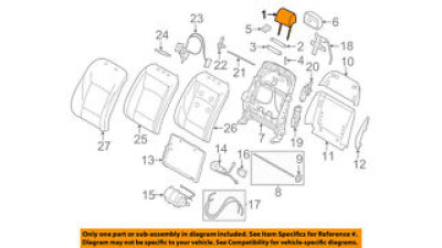 Tetiera piele comfort Bmw Seria 5 F10 F1 ; neagra 52107264174