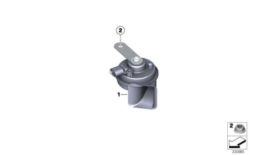 Claxon auto Tonalitati Inalte Bmw X5 E70 , X6 E71/E72 ; original 61337288095