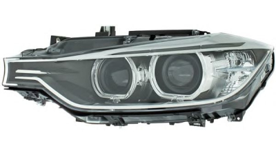 Far Bmw Seria 3 Gt (F30/31/34/35), 01.2012-06.2015 Sedan/Combi, electric, tip bec H6W+H7+H7, cu motoras, omologare ECE, cu lumina de zi, 63117259523, Stanga ORIGINAL