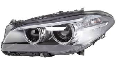 Far BMW Seria 5 (F10/F11), 07.2013-2017, Stanga, cu motoras, fara becuri, tip bec D1S+H7, cu lumini pt curbe, cu leduri daytime, 63117343907, Original