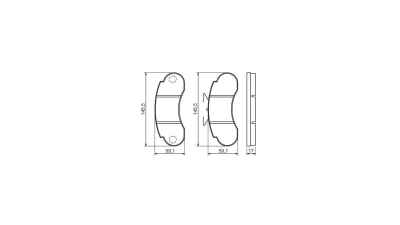 Set placute frana Bosch 0986460947, parte montare : Punte Fata