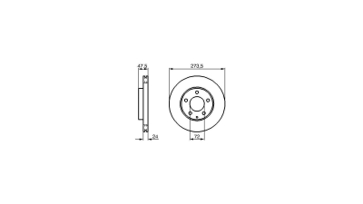 Disc frana Bosch 0986479034, parte montare : Punte Fata