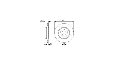 Disc frana Bosch 0986479411, parte montare : Punte Spate