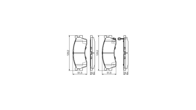 Set placute frana Bosch 0986494146, parte montare : Punte Fata