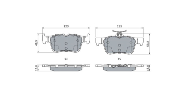 Placute frana Ford Mondeo 5 Liftback (Ce), 09.2014-, Mondeo 5 Saloon (Cd), 09.2012-, BOSCH 0986494888