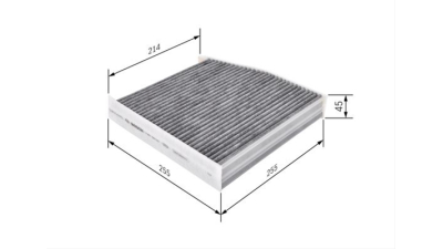 Filtru polen cu carbon aciv BOSCH BS1987435505