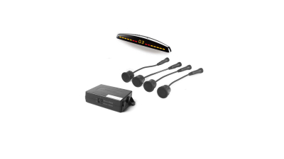 Senzori de parcare spate Keetec BS 411, cu buzzer si  cu afisaj LED, 12V, 4 senzori