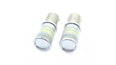 Bec LED BA15D , 12V, 3,5 W , 6000K, Can124 LED auxiliar, set 2 buc., 1 set, CAN124