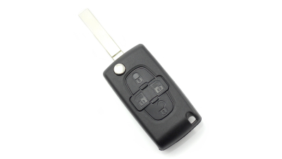 Carcasa tip cheie briceag Citroen / Peugeot -  cu 4 butoane, fara suport baterie, model va2-sh4, 1 buc., CC199