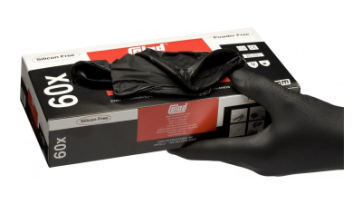 Manusi de protectie de nitril de unica folosinta, Marimea XL, negru pachet 60 buc