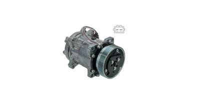Compresor aer conditionat VW Transporter/Multivan/Caravelle T5, 2003-2016, motor 1.9 TDI, 63kw/77kw, diesel; 2.0, 85kw, benzina, rola curea 119 mm, 6 caneluri, tip Sanden: SD7H15