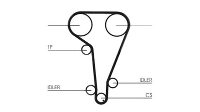 Kit distributie CONTITECH CT728K1 Ford Mondeo 1 Combi (Bnp) Mondeo 1 Limuzina (Gbp) Mondeo 2 (Bap) Mondeo 2 Combi (Bnp) Mondeo 2 Limuzina (Bfp) Orion 3 (Gal) Escort 6 Cabriolet (All) Escort 7 (Gal, Aa