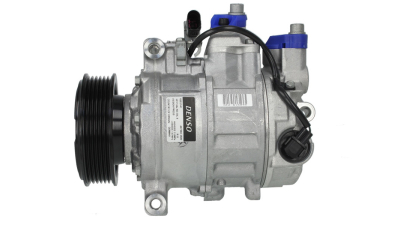 Compresor aer conditionat Audi A6/A6 Allroad (C6), 11.2004-09.2008, motorizare 2.7 TDI, 120kw132kw, 3.0 TDI, 155kw/165kw/171kw, diesel, rola curea 100 mm, 6 caneluri, de tip Denso: 6SEU14C