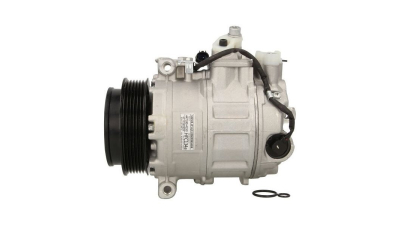 Compresor aer conditionat Mercedes Clasa CLS (C219), 2004-2011, motor CLS500/550; CLS55 AMG; 5.4 V8, 285kw/350kw, benzina, rola curea 110 mm, 6 caneluri, de tip Denso: 6SEU16C