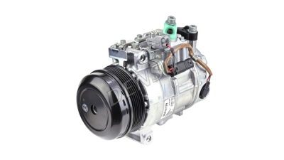 Compresor aer conditionat Mercedes Clasa C (W203), 2000-2007, motor C240; 2.6 V6, 125kw, benzina, rola curea 110 mm, 6 caneluri, de tip Denso: 6SBU16C