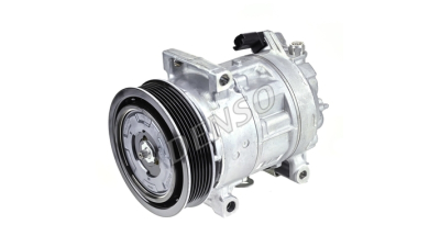 Compresor aer conditionat Peugeot 308, 2013-, motor 1.6 BlueHDI, 84kw/1.6 e-HDI, 68kw, 1.6 HDI, 73kw/88kw, diesel; 1.6 THP, 92kw/115kw, benzina, rola curea 119 mm, 6 caneluri, de tip Denso: 5SEL12C