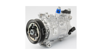Compresor aer conditionat Audi A1 (8X), 2010-2018, motorizare 1.0 TFSI, 60kw/70kw, 1.4 TFSI, 92kw/110kw, benzina, rola curea 110 mm, 6 caneluri, de tip Denso: 6SES14C