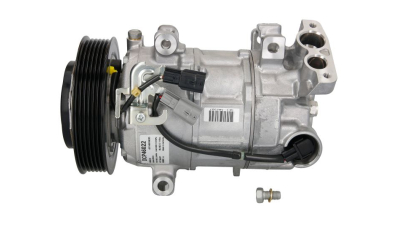 Compresor aer conditionat Nissan Qashqai (J11), 2013-, motorizare 1.5 dci, 81kw, diesel, rola curea 125 mm, 6 caneluri, de tip Denso: 6SBH14C