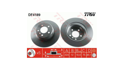 Disc frana TRW DF4189, Spate